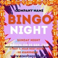 White Maximalist Bingo Night Event Invitation Instagram Post Template ...