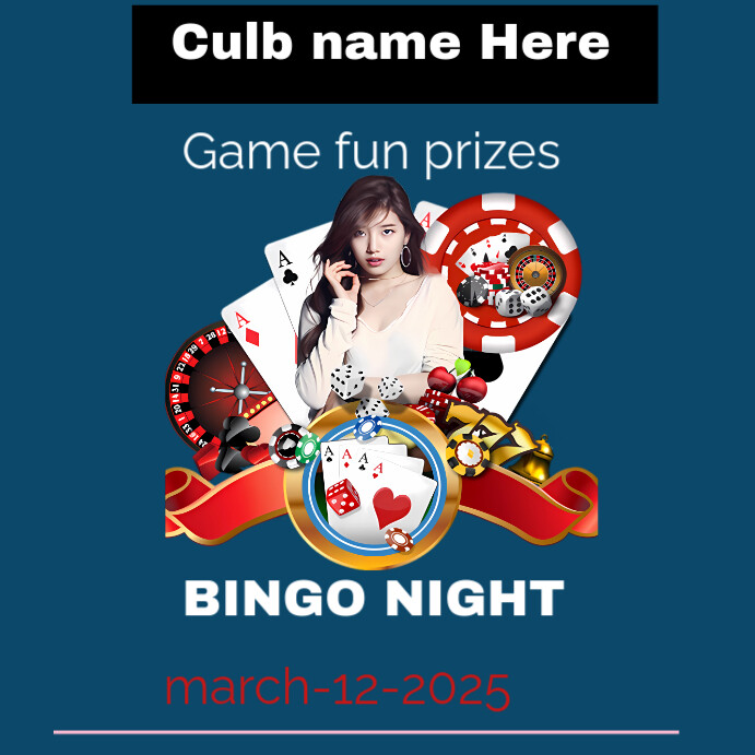 Bingo Night  Instagram Post template