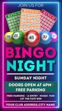 bingo night instagram reel story template