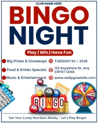 Bingo Night Invitation Instagram Portrait template