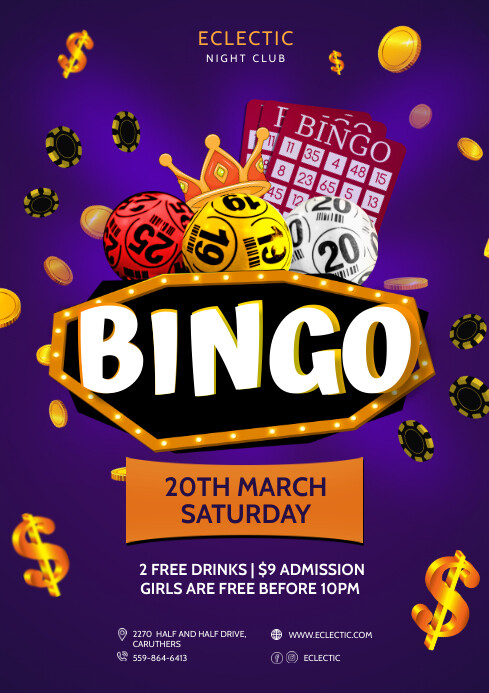 Download high quality cross clipart gold transparent png images Copy of Bingo Night Money Poster | PosterMyWall