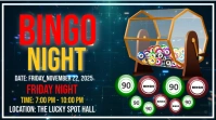 Bingo Night New Professional Logo Design Digital Display template