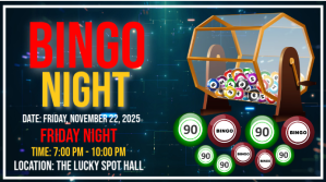 Bingo Night New Professional Logo Design Digital Display Ekran reklamowy (16:9) template