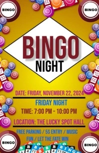Bingo night new professional template 2025 Tabloide