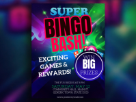 bingo night party flyer Gårdskilt template