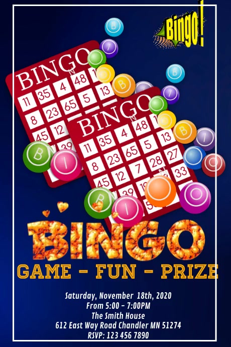 Bingo night party invitation Template | PosterMyWall