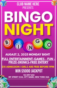 Bingo Night Post Half Page Wide Halv side bred template