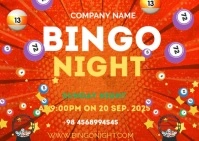 Bingo Night Postcard Открытка template