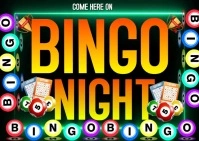 Bingo Night  Postcard ไปรษณียบัตร template
