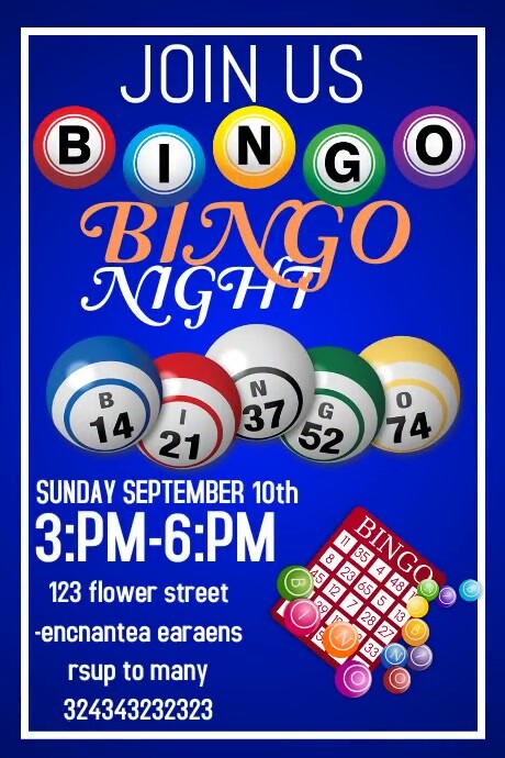 Plantilla de Bingo Night Poster | PosterMyWall
