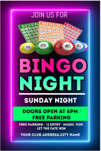 Bingo Night Poster template