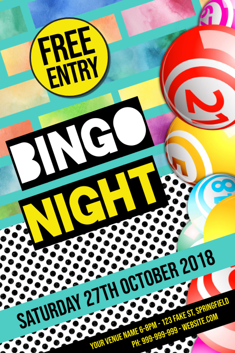 Bingo Poster Template PosterMyWall bingo-poster-template-postermywall