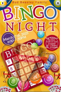 Bingo Poster template