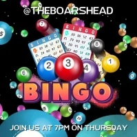 Bingo Social Media Instagram Ad Template Cuadrado (1:1)