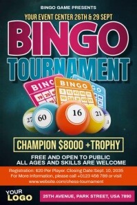 Bingo Tournament Poster template