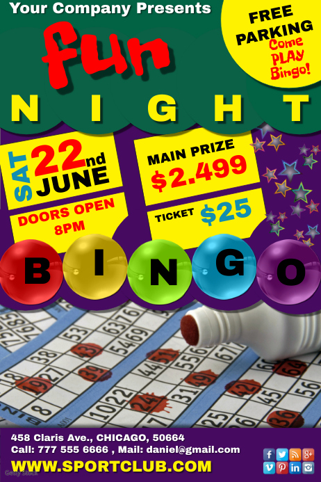 bingo1 Poster template