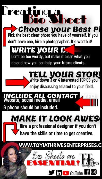 Bio Sheet Info Template | PosterMyWall