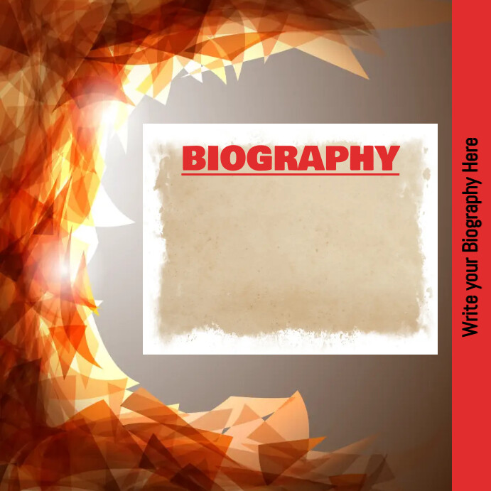 Biography Design Template | PosterMyWall