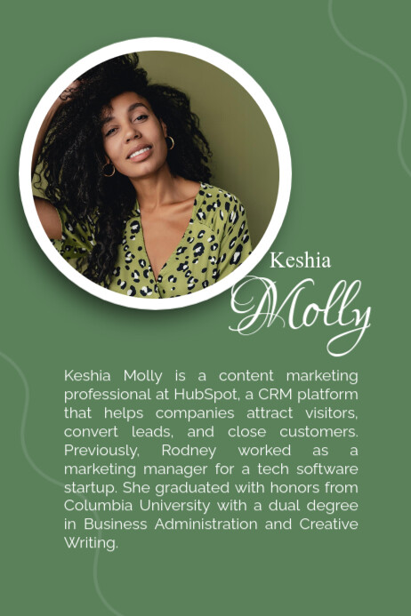 Biography template | PosterMyWall