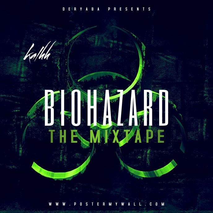 Biohazard Toxic Mixtape CD Cover template