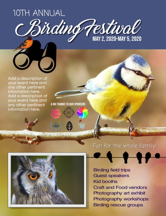 Copy of Birding Festival Bird Watching Flyer PosterMyWall