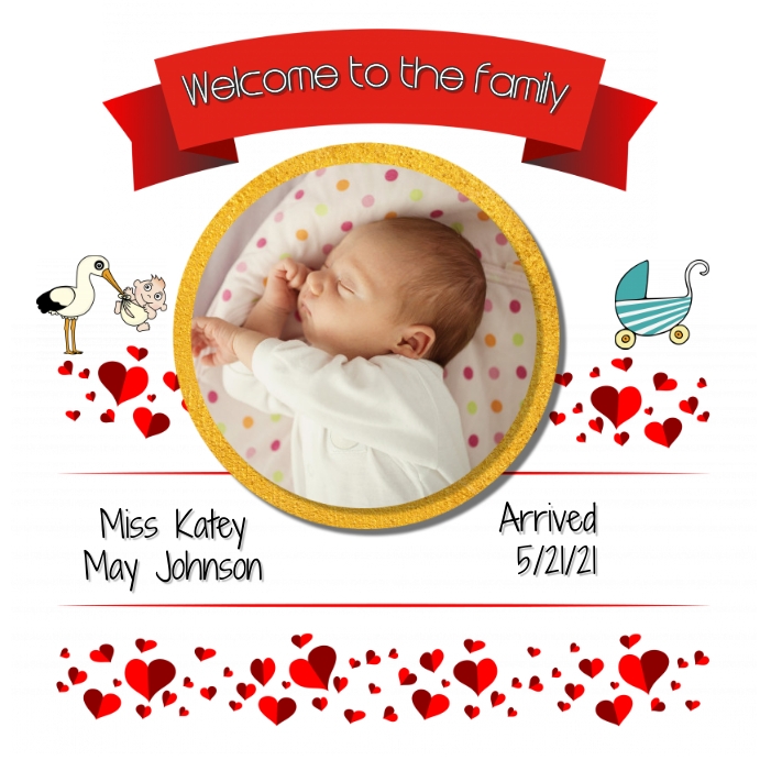 Modele De Bebe Instagram Annonce De Naissance Postermywall Modele De Bebe Instagram Annonce De Naissance Postermywall