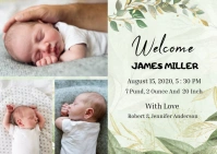 Birth Announcement Template Postcard