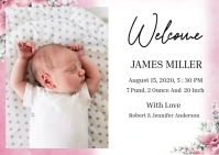 Birth Announcement Template Postcard