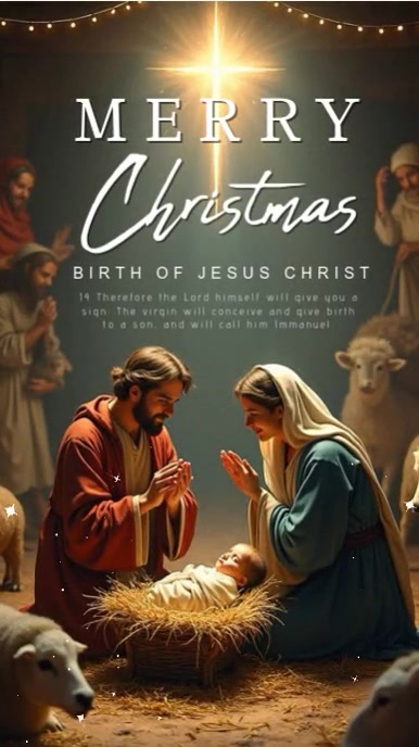 Birth of Jesus Christ Template | PosterMyWall