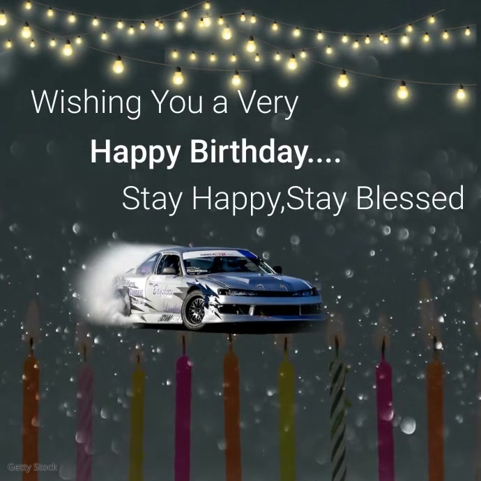 birthay,Car birthday, Boy Birthday Instagram Post template