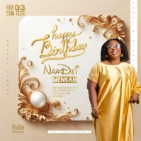 Birthday, Event Flyer Publicación de Instagram template