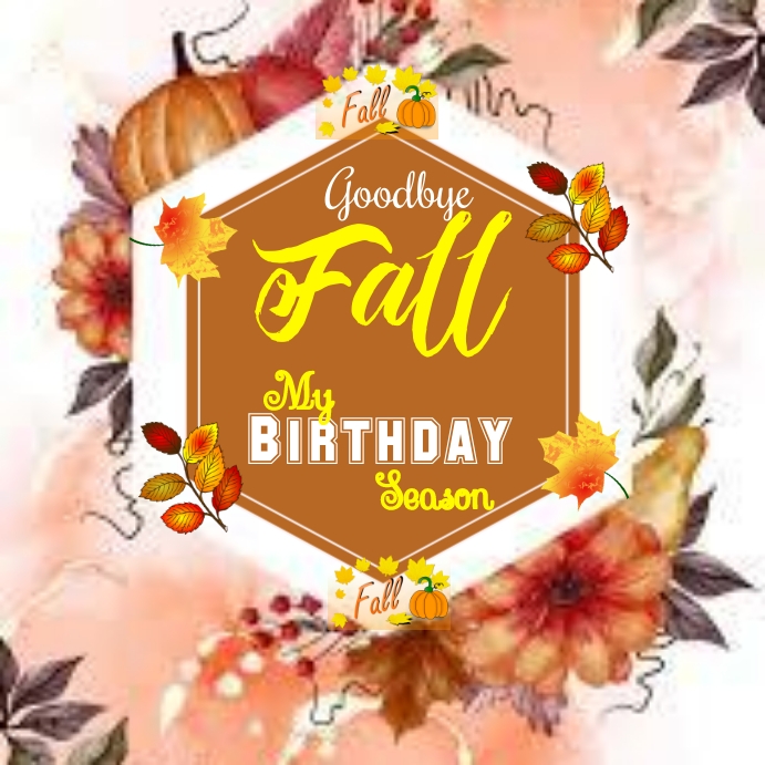 Copy of birthday, fall, birthday announcement (1) | PosterMyWall