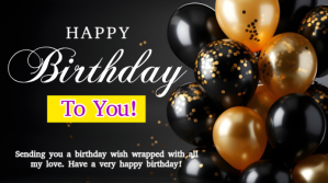 Birthday, happy birthday, birthday wish Presentación (16:9) template