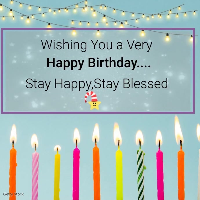 Birthday, Wishing, Card ,Happy birthday Instagram Post template