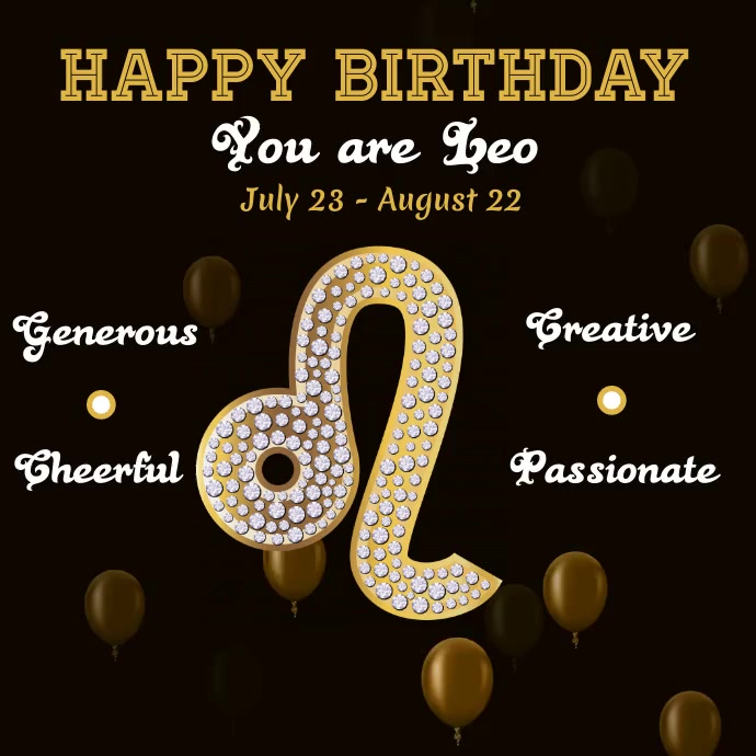 Birthday, Astrology Wpis na Instagrama template