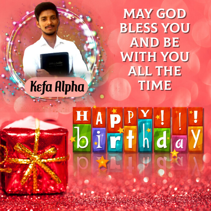 birthday, birthday instagram post, facebook, template
