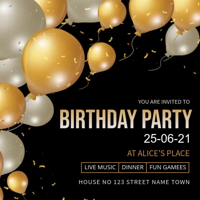 birthday,event,party,congratulations Square (1:1) template
