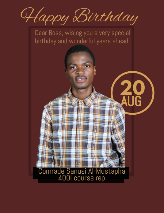 birthday (4) Flyer (US Letter) template