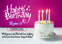 birthday , happy birthday Postcard template