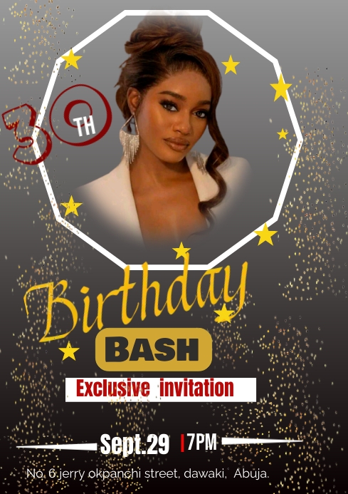 Birthday (30) A4 template