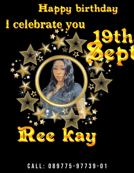 Birthday (4) Flyer (US Letter) template