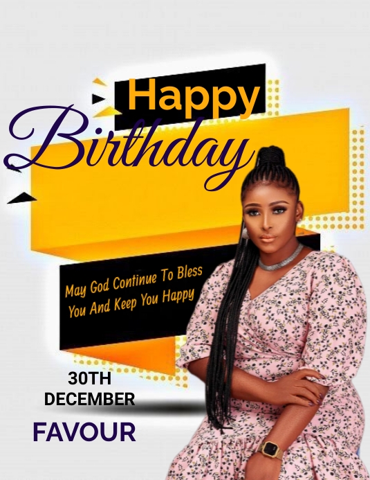 Birthday (4) Flyer (US Letter) template