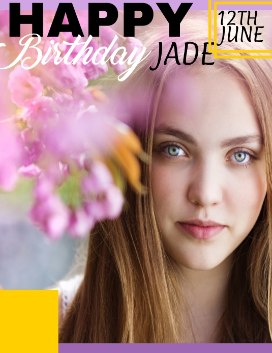BIRTHDAY (4) Flyer (US Letter) template