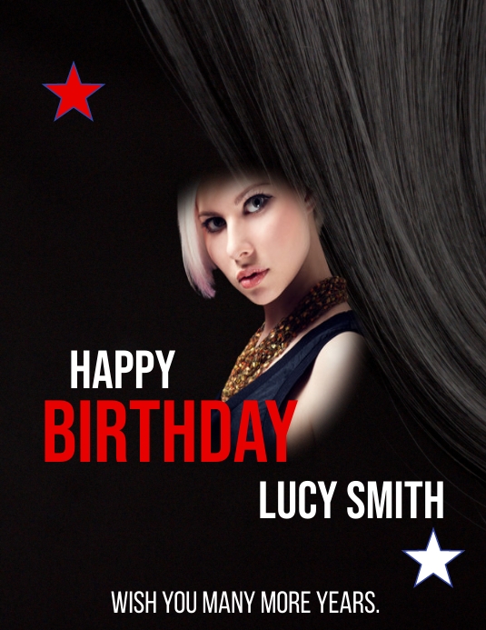 birthday (6) Flyer (US Letter) template