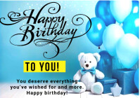 Birthday A4 template