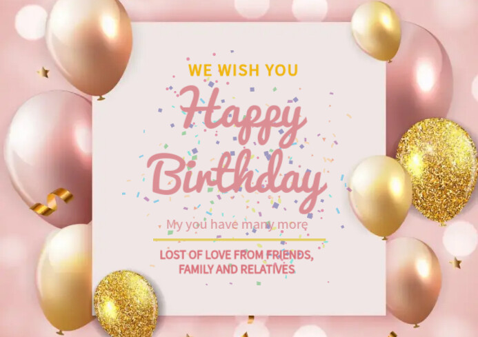 Birthday A4 template