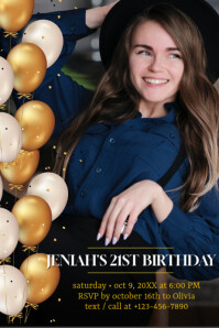 birthday ads for adult Banner 4' × 6' template