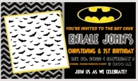 Birthday and christening invitation Mærke template