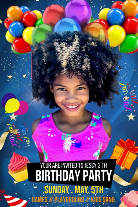birthday animation poster template | PosterMyWall