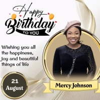 Birthday anniversary flyer birthday template Isikwele (1:1)